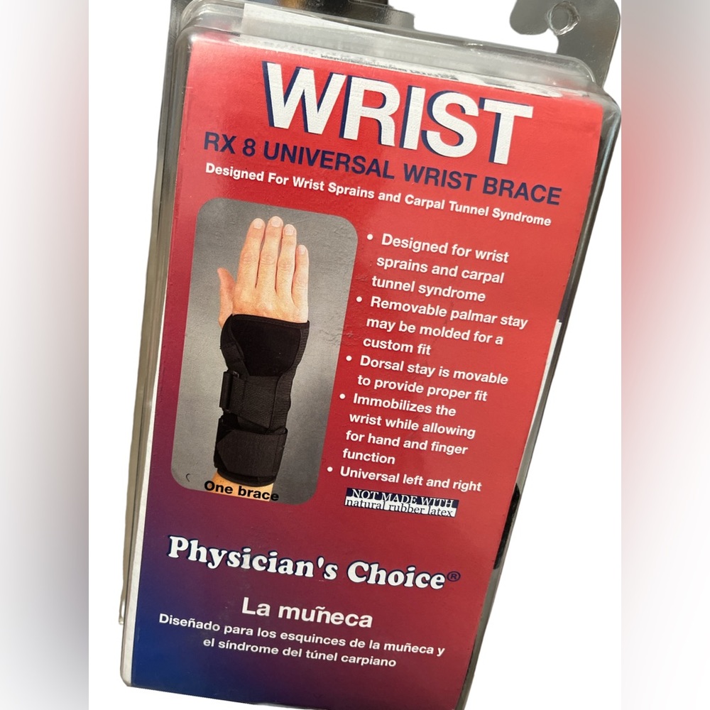 8” Universal Wrist Brace Arm Hand Hurt Healing Recovery Health Immobilized